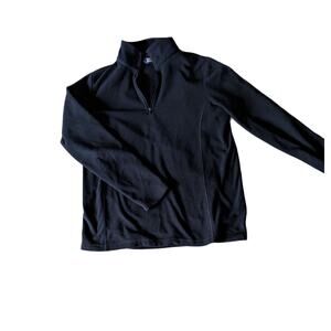 Women’s Lands’ End Half‎ Zip Fleece Size Medium Black